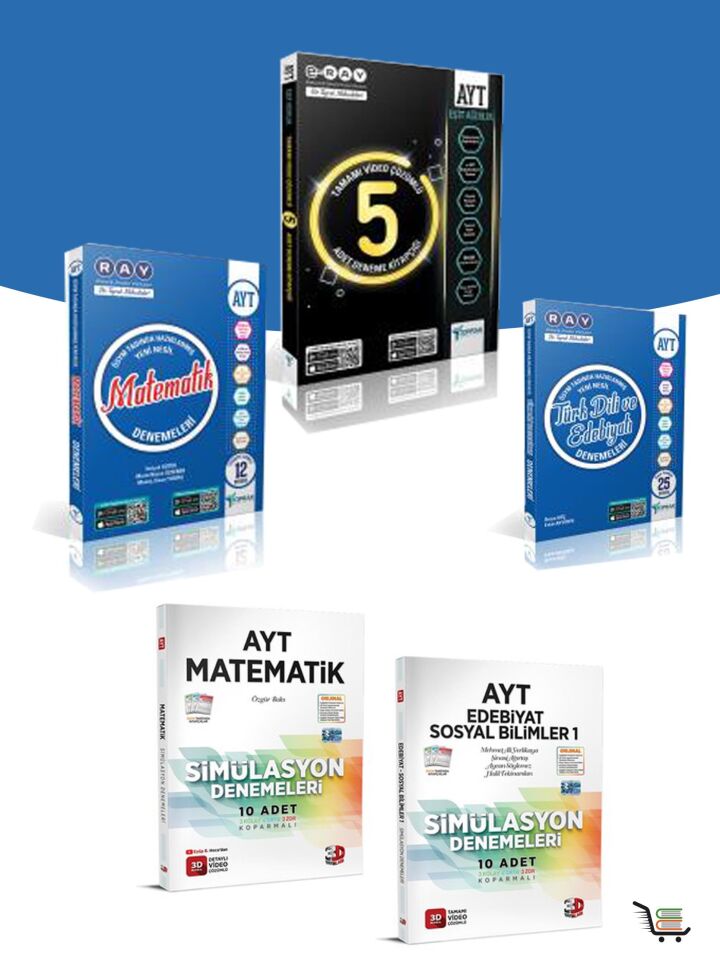 Toprak ve 3D yayınları AYT Eşit Ağırlık Deneme Seti Toplam 5 Eser