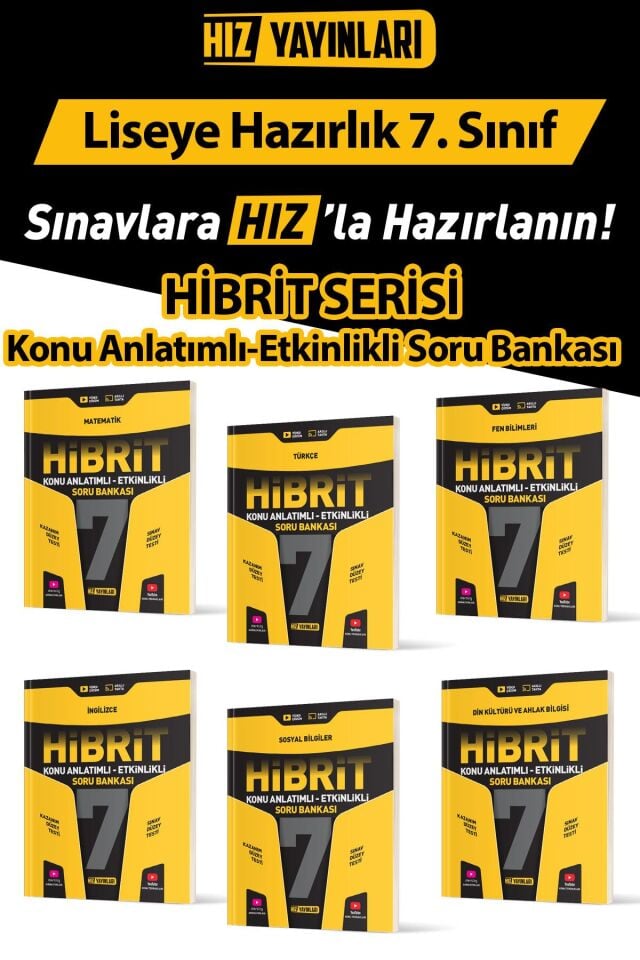 7. Sınıf Hibrit Konu Anlatımlı Etkinlikli Soru Bankası