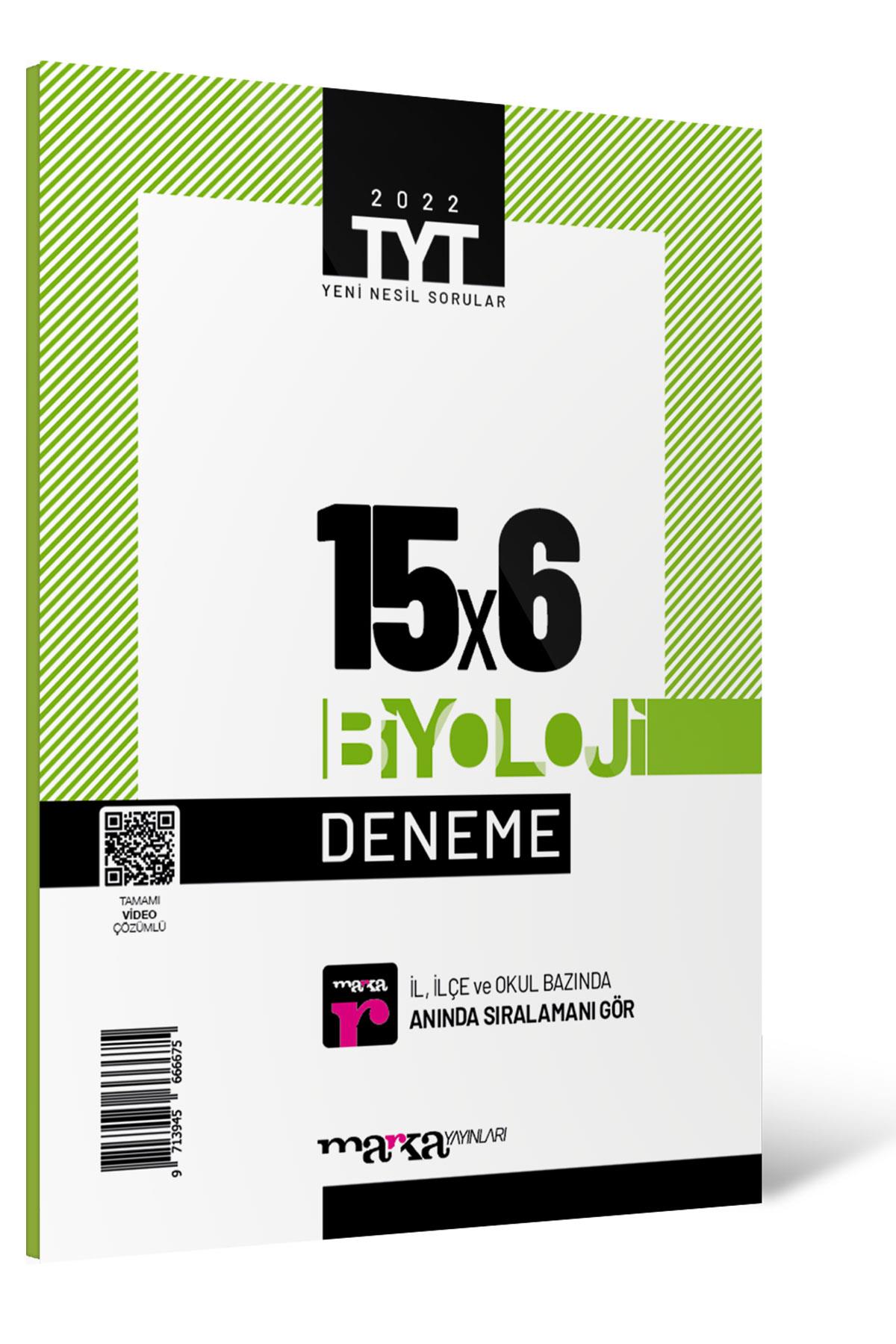 Marka TYT Biyoloji 15 Deneme Tamamı Video Çözümlü