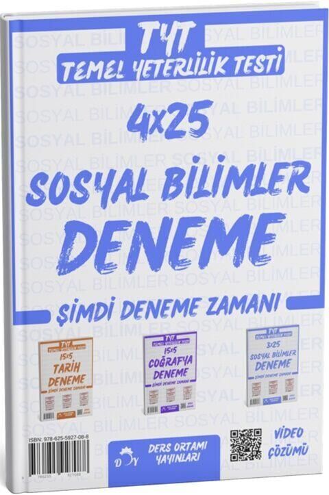 Ders Ortamı TYT Sosyal Bilimler 4 Deneme Tamamı Video Çözümlü Ders Ortamı Yayınları