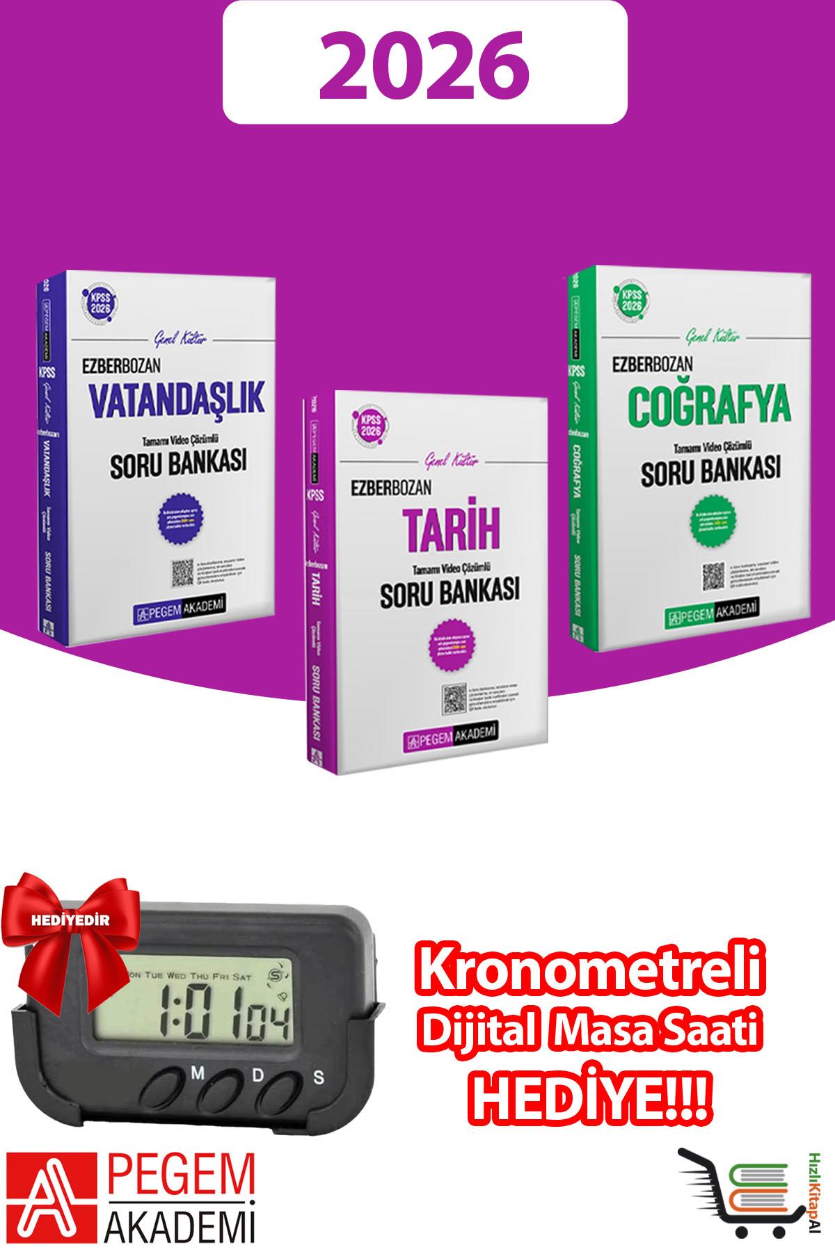 2026 KPSS Genel Kültür Genel Yetenek Vatandaşlık-Tarih-Coğrafya Soru Bankası Seti Hediyeli!
