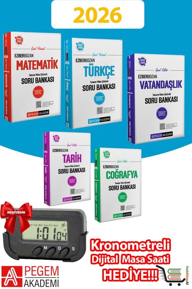 2026 KPSS Genel Kültür Genel Yetenek Soru Bankası Seti Hediyeli!