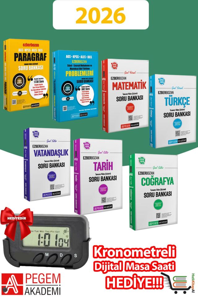 2026 KPSS Genel Kültür Genel Yetenek Full Soru Bankası Seti Hediyeli!