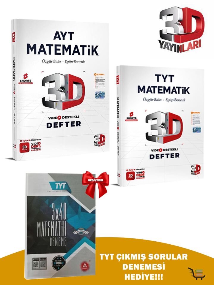 2024 Model AYT-TYT Matematik Akıllı Defter Seti Hediyeli!