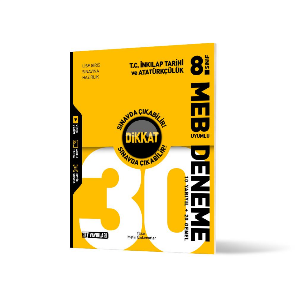 Hız 8. Sınıf 30 Lu T.C. İnkılap Tarihi Ve Atatürkçülük Deneme