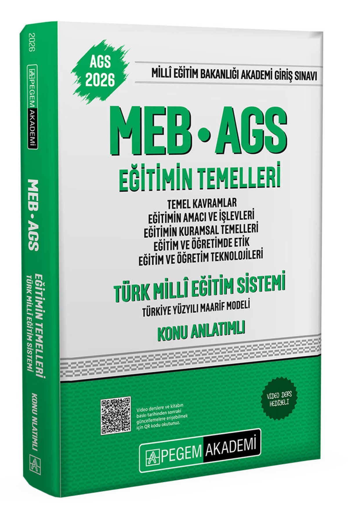 Pegem MEB AGS Konu Anlatımlı Eğitimin Temelleri Türk Milli Eğitim Sistemi