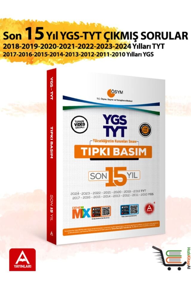 Son 15 Yıl YGS-TYT Çıkmış Sorular 2010-2024 Yılları ÖSYm Tıpkı Basımları Tamamı Video Çözümlü
