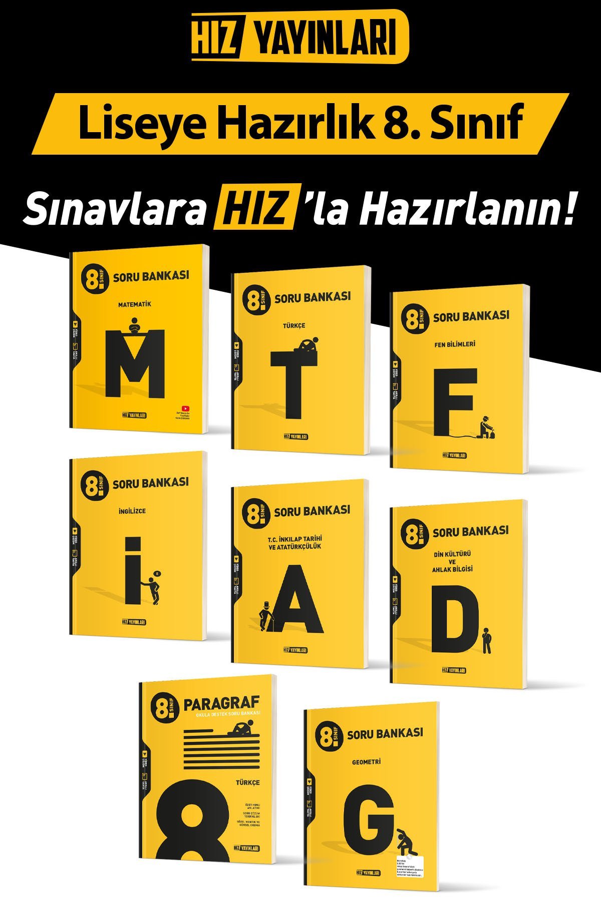 8.Sınıf Tüm Dersler Soru Bankası Seti 8 Kaynak 2025 Güncel Baskı