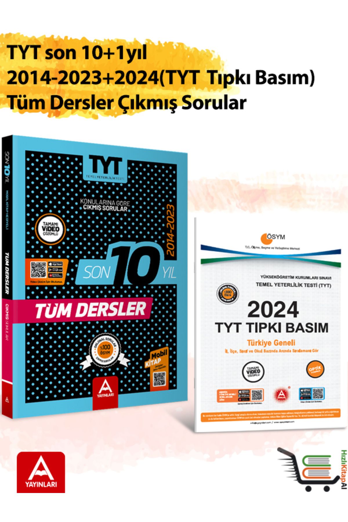Son 10+1 Yıl TYT Tüm Dersler Çıkmış Sorular 2014-2023+2024 TYT Tıpkı Basım