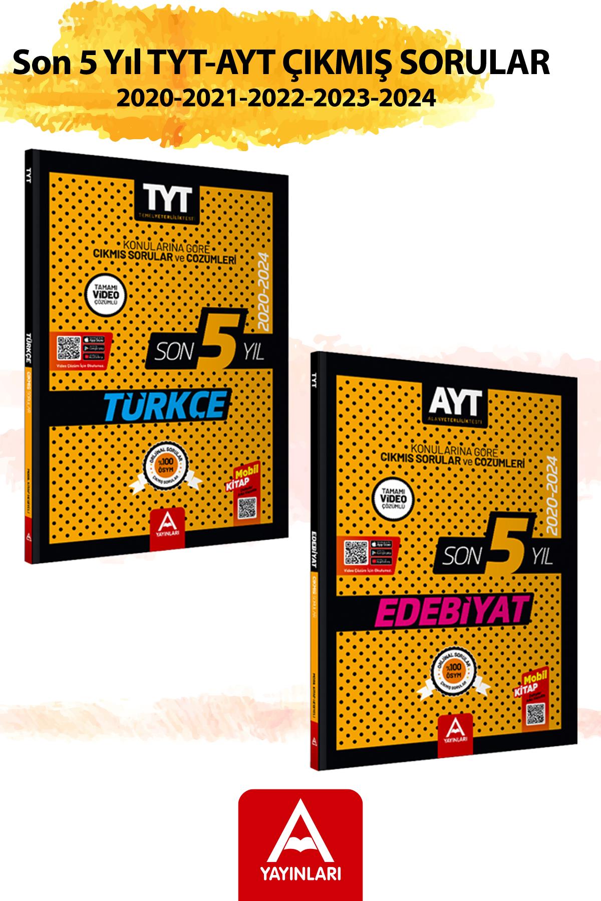 TYT Türkçe AYT Edebiyat Son 5 Yıl Çıkmış Sorular Seti Ders-Ders ve Konu-Konu Sırlanmış 2020-2024