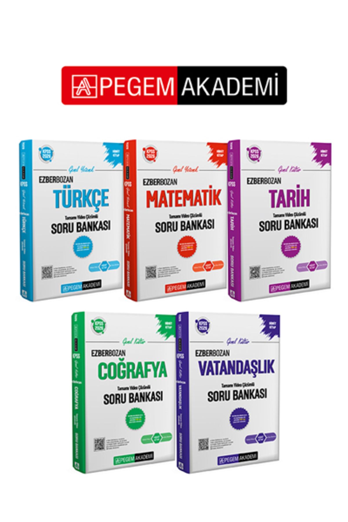 PEGEM AKADEMİ 2026 Kpss Genel Yetenek - Genel Kültür EzberbozanTamamı Video Çözümlü Soru Bankası Se