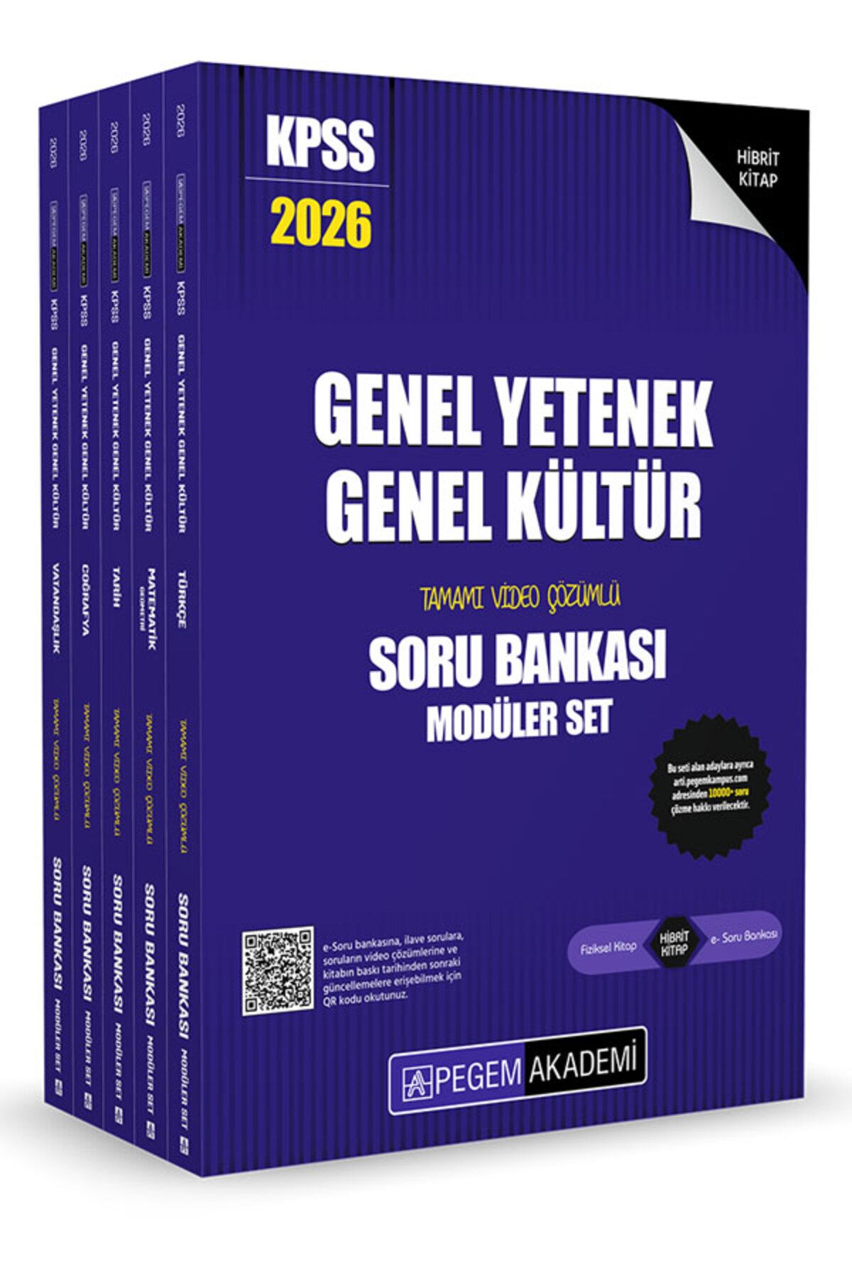 Pegem Soru Bankası Seti - (5 Kitap) Genel Kültür Genel Yetenek