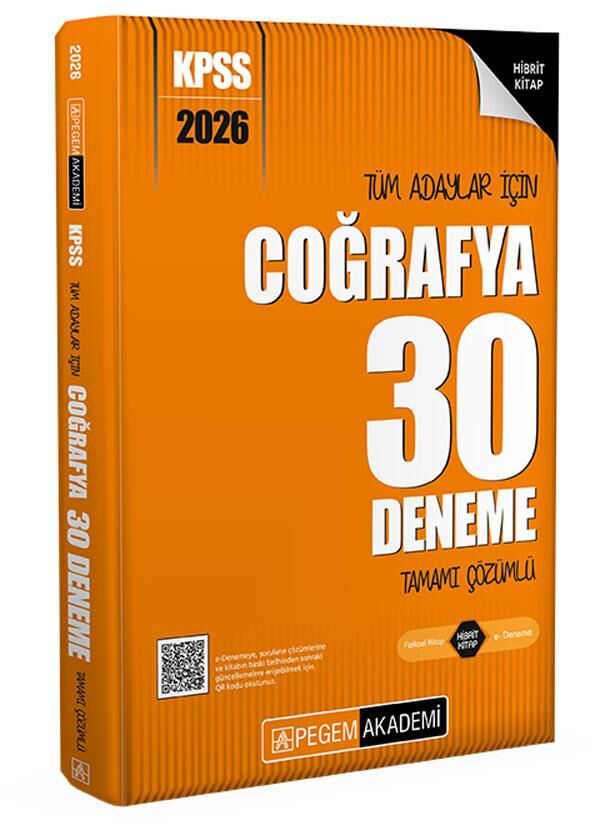 Pegem 2026 Coğrafya 30 Deneme Tamamı Çözümlü