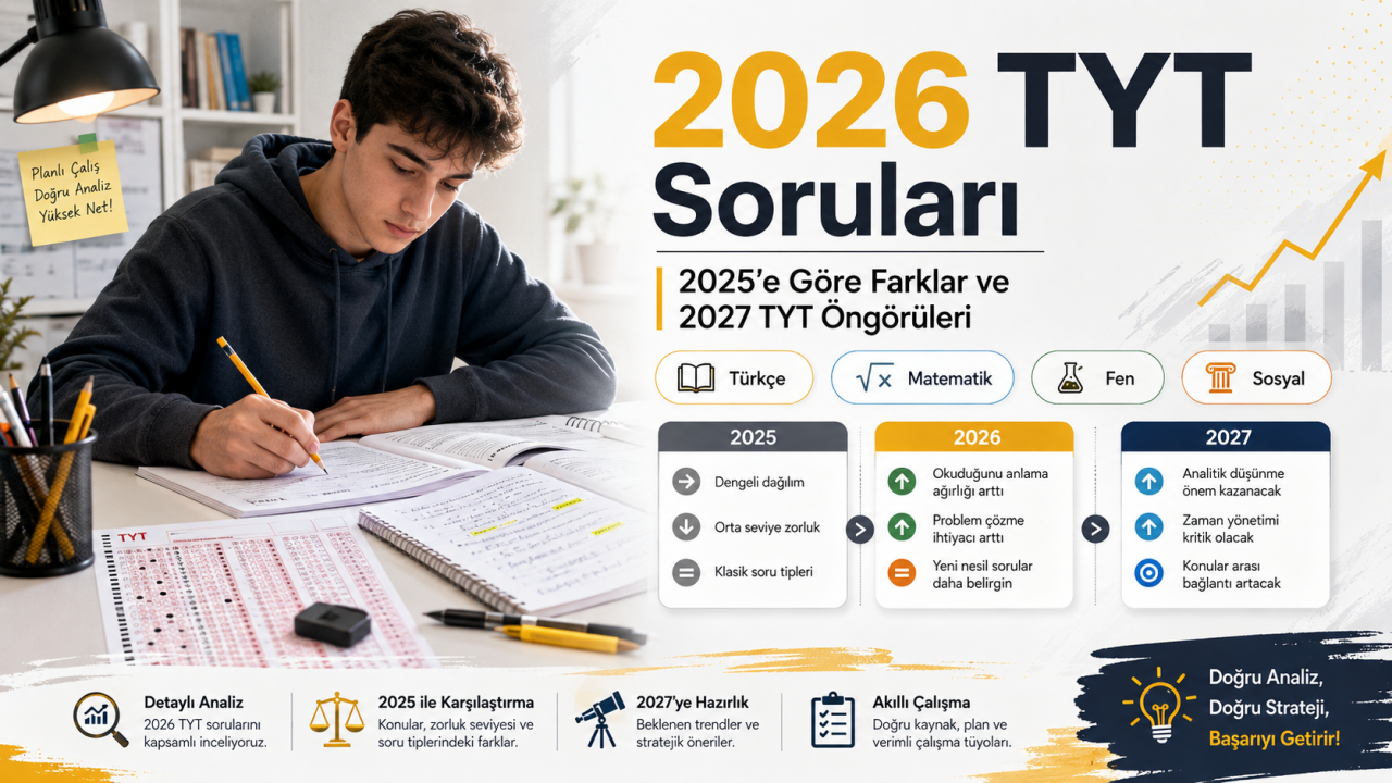 2026 TYT Soruları: 2025 Farkları ve 2027 Öngörüleri