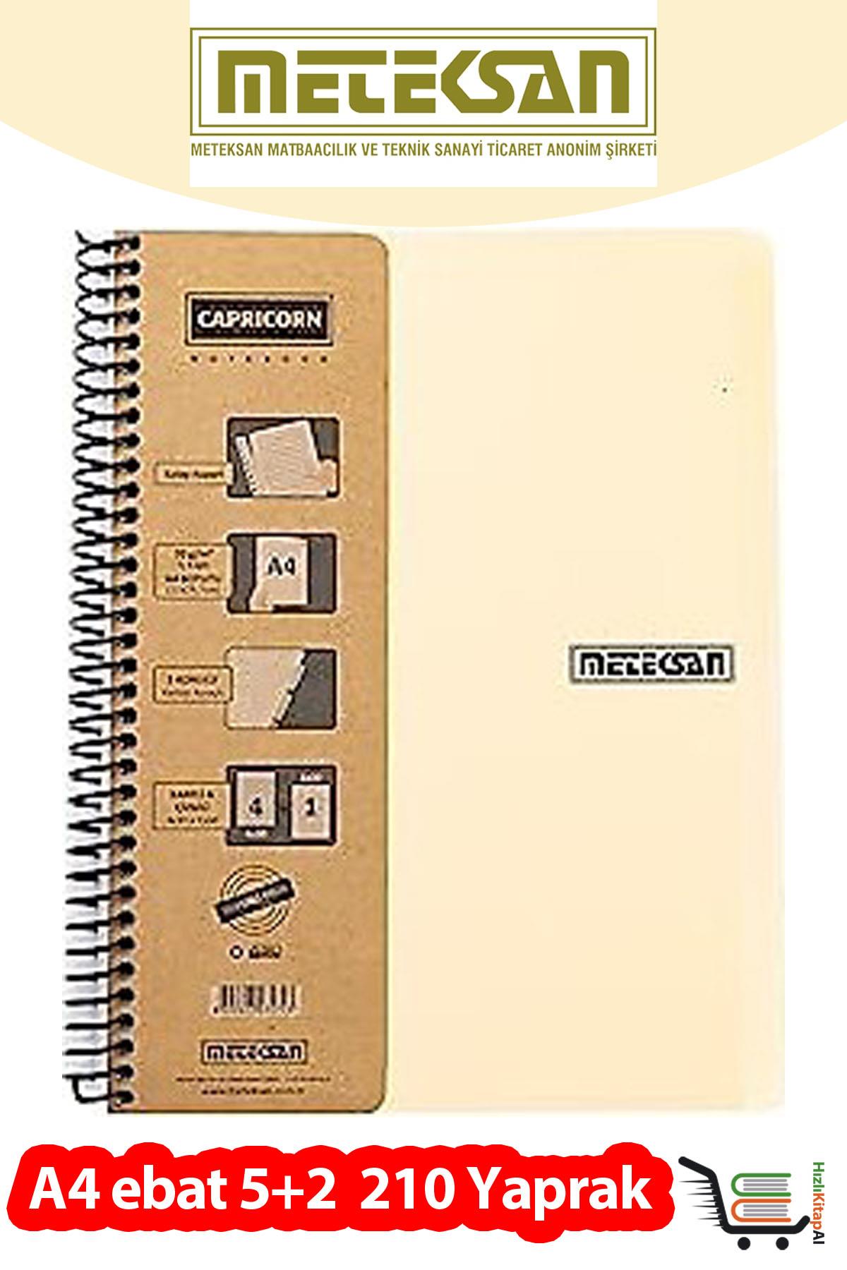 Capricorn Ofis A4 5+2 210 Yaprak PP Kapak Bej