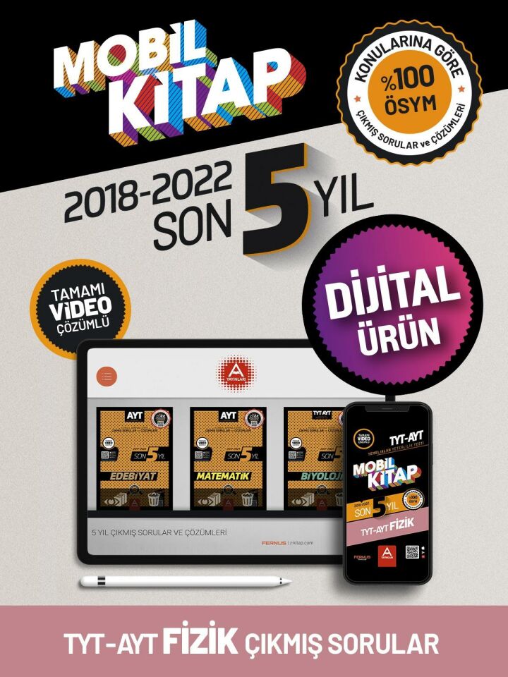 TYT-AYT Mobil Kitap Son 5 Yıl Fizik