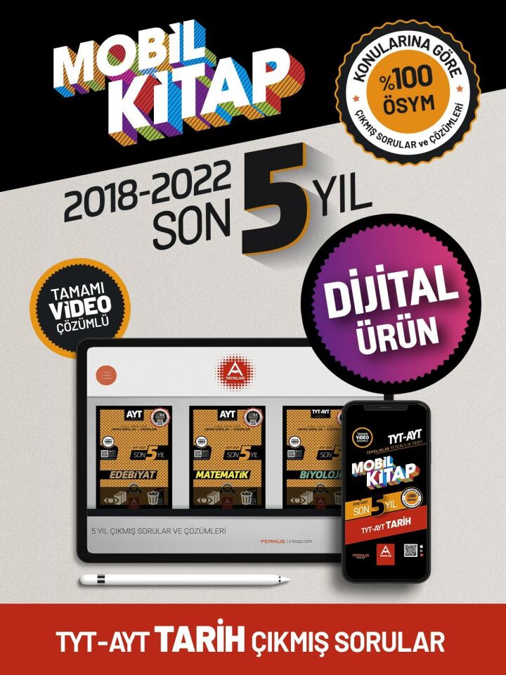 TYT-AYT Mobil Kitap Son 5 Yıl Tarih