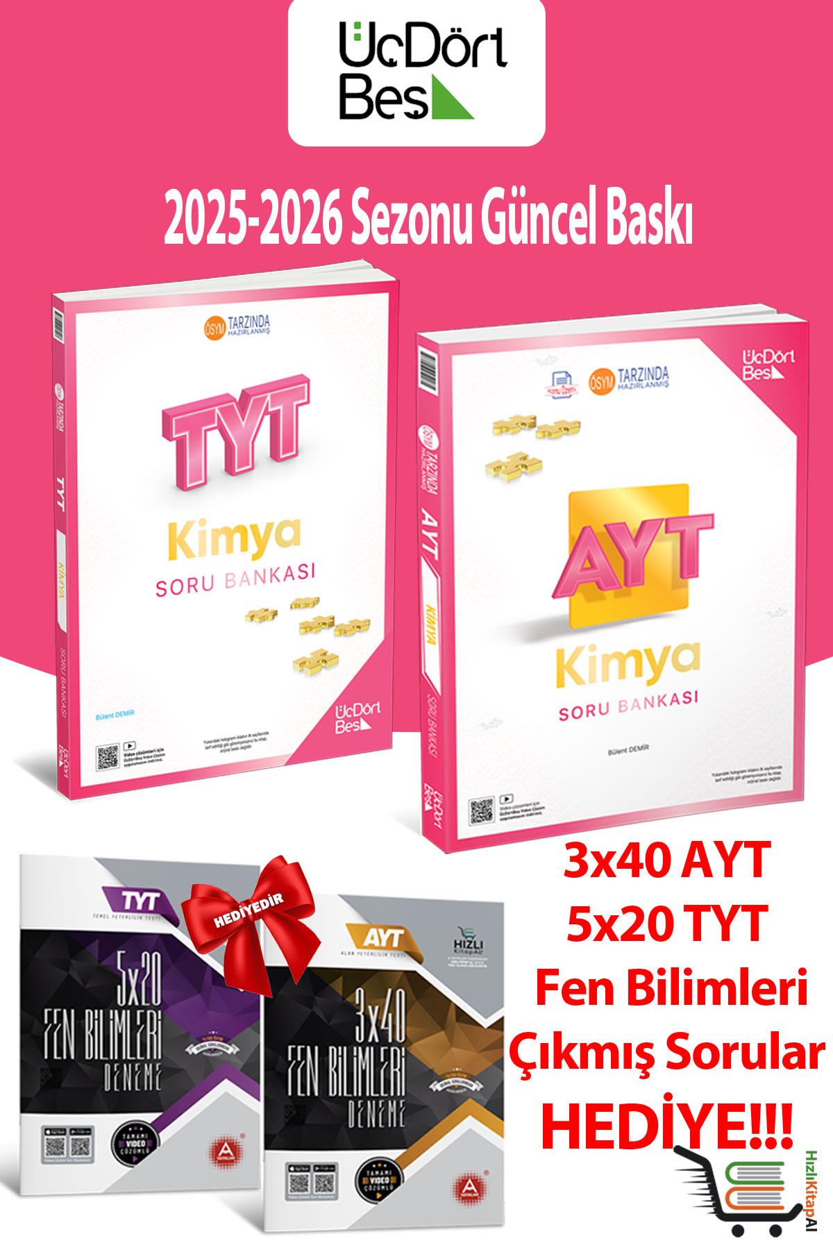 345-TYT AYT Kimya Güncel Model Soru Bankası Seti + Hediyeli