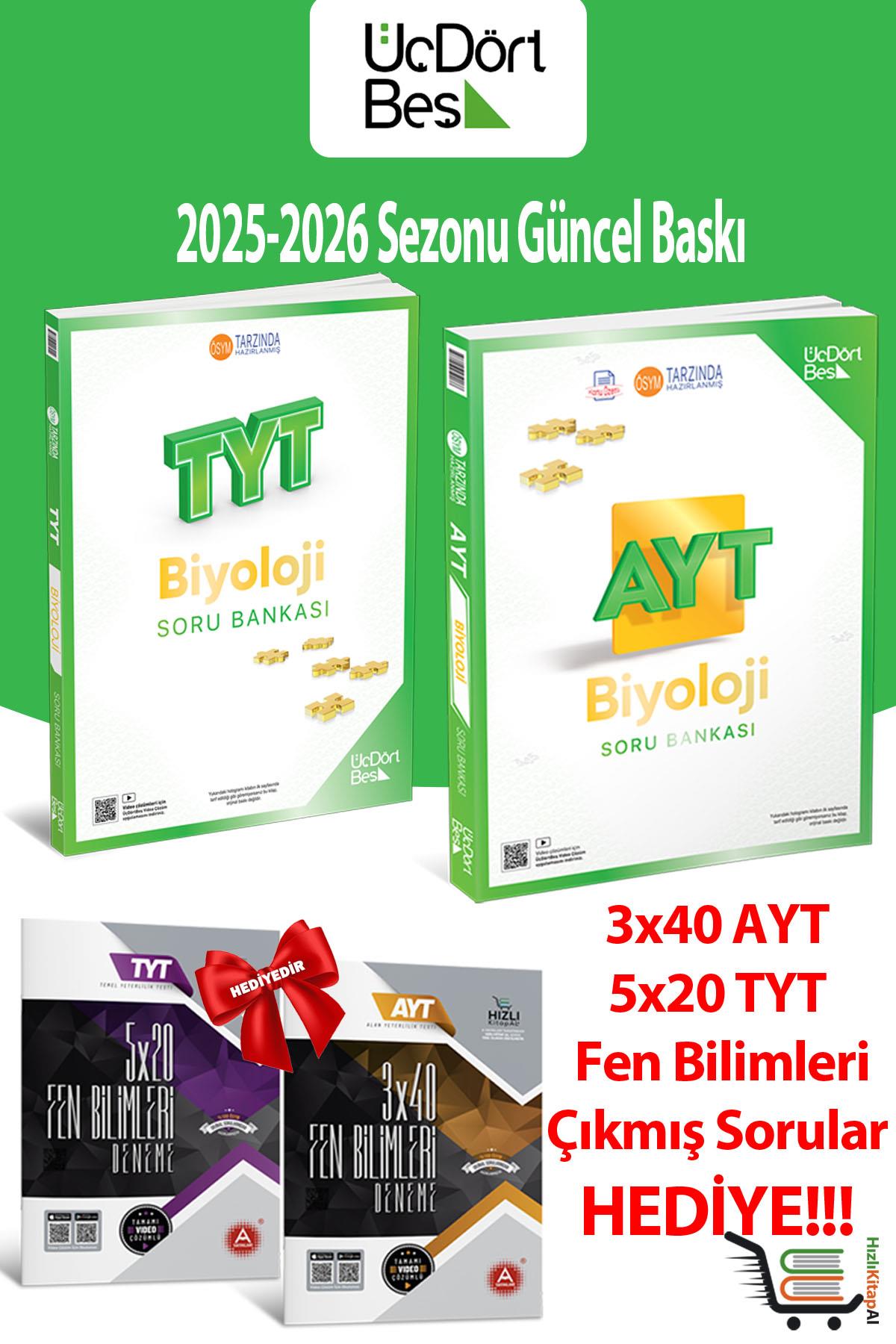 345-TYT AYT Biyoloji Soru Bankası Seti + Hediyeli