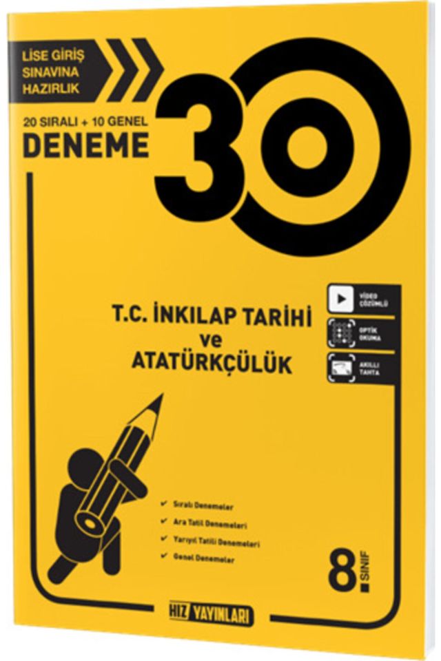 Hız 8. Sınıf Deneme T.C. İnklap Tarihi Ve Atatürkçlük Deneme 30 Lu