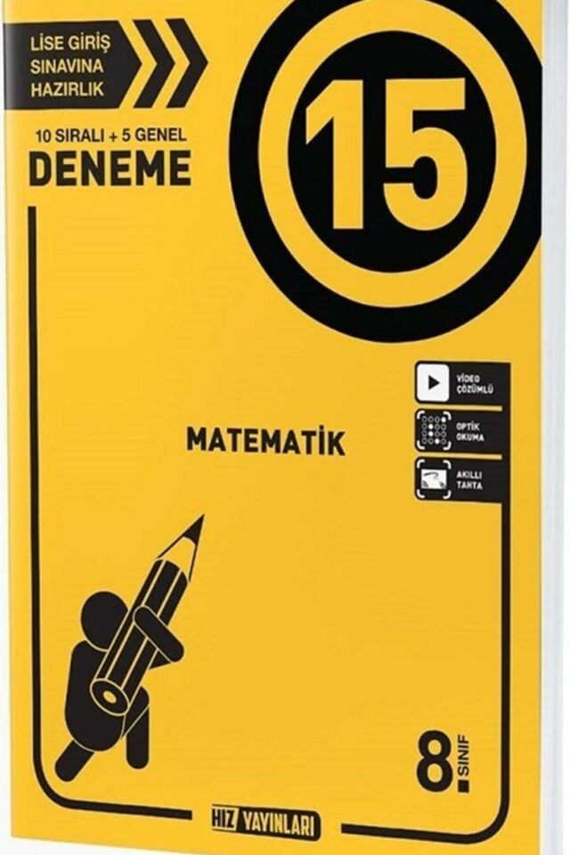Hız 8. Sınıf Deneme Matematik 15'li Deneme 15 Li