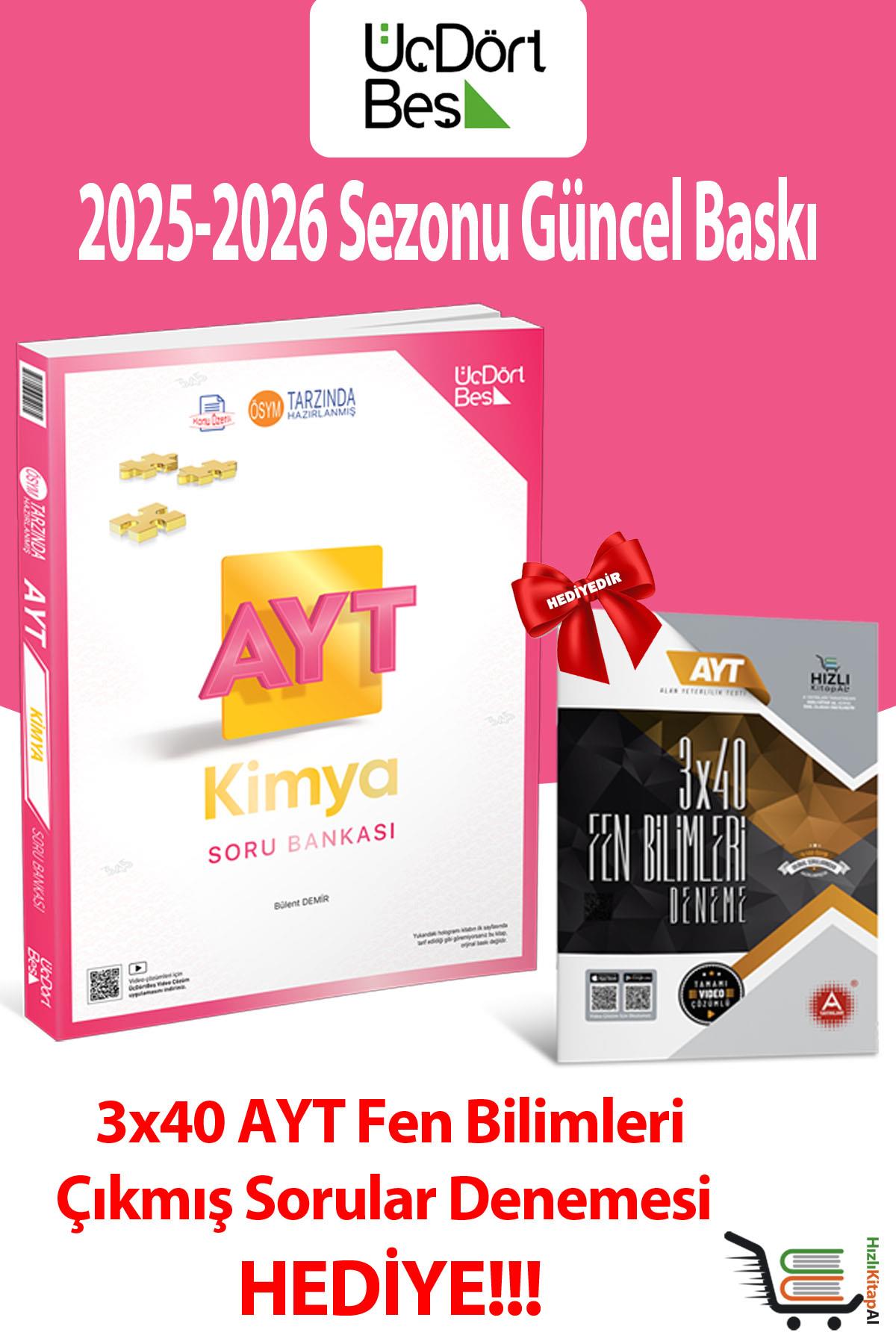 345-AYT Kimya Soru Bankası + Hediye AYT Fen Denemesi