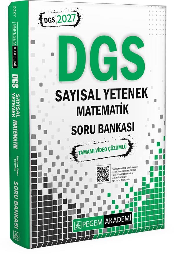 Pegem 2027 DGS Matematik Tamamı Video Çözümlü Soru Bankası Sayısal Yetenek