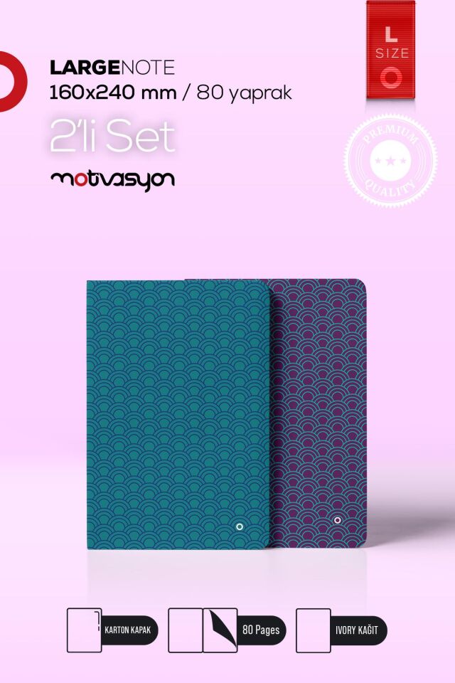 Motivasyon Defter Large Beden Boss Serisi 2 Li 16x24 Ebat