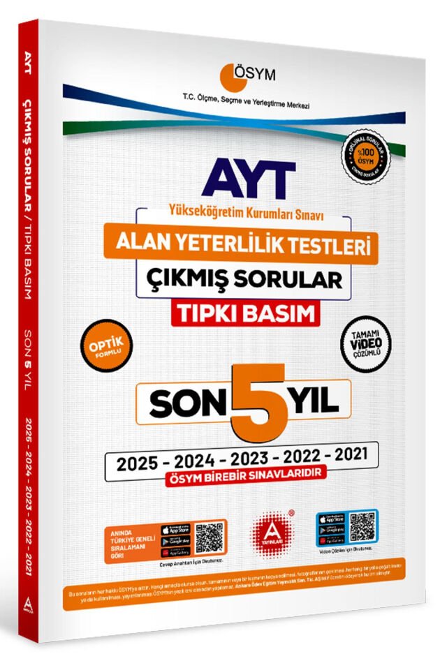 Son 5 Yıl AYT Çıkmış Sorular Tıpkı Basım 2021-2025
