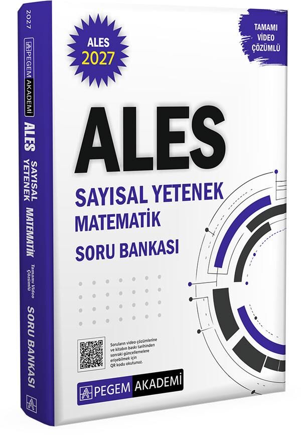 Pegem 2027 ALES Matematik Tamamı Video Çözümlü Soru Bankası Sayısal Yetenek