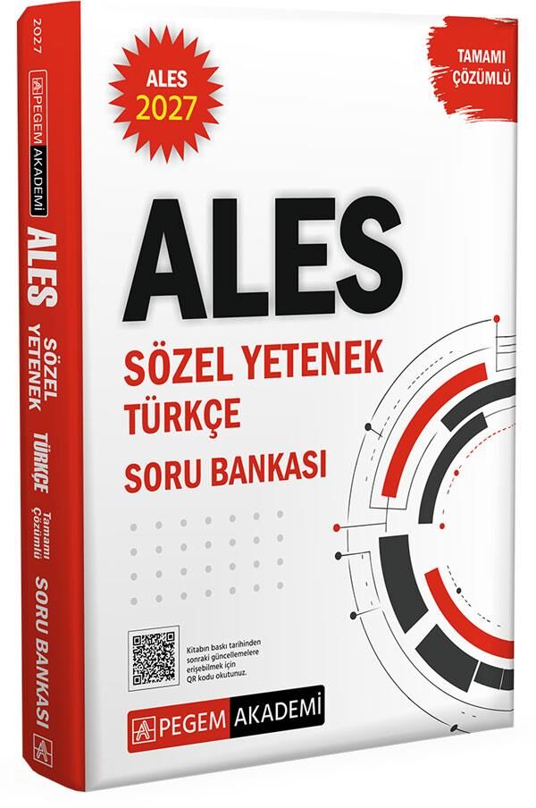 Pegem 2027 ALES Türkçe Tamamı Çözümlü Soru Bankası Sözel Yetenek
