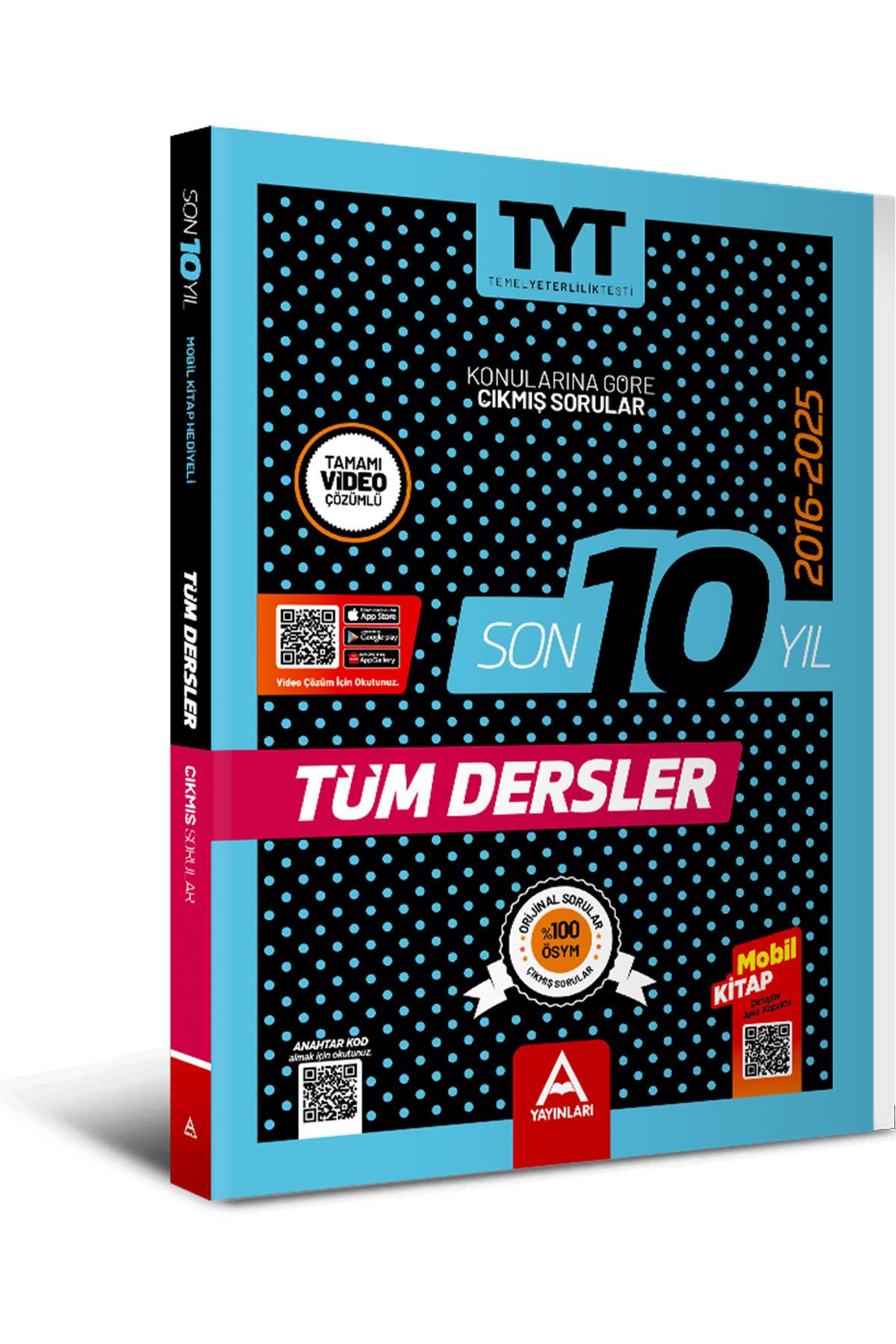 A Yayınları TYT Son 10 Yıl Çıkmış Sorular (2016-2025)