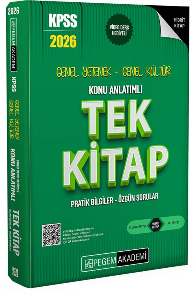 Pegem KPSS Konu Anlatımlı Tek Kitap Genel Kültür Genel Yetenek