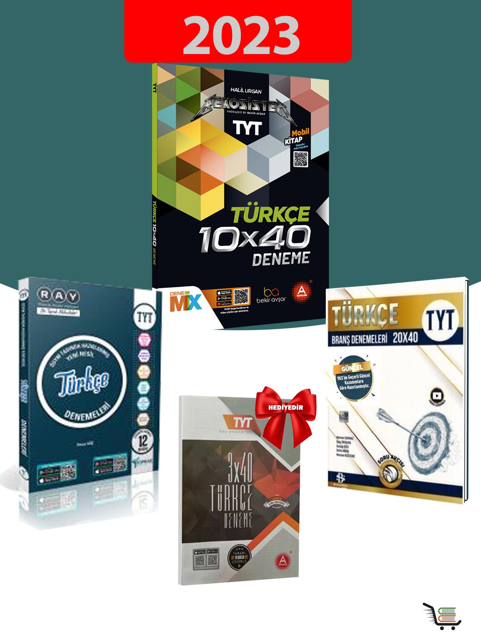 Bekosistem TYT Türkçe 10x40 Deneme + BilgiSarmal 20x40 Türkçe Deneme + Toprak 12'li Deneme + Hediyeli