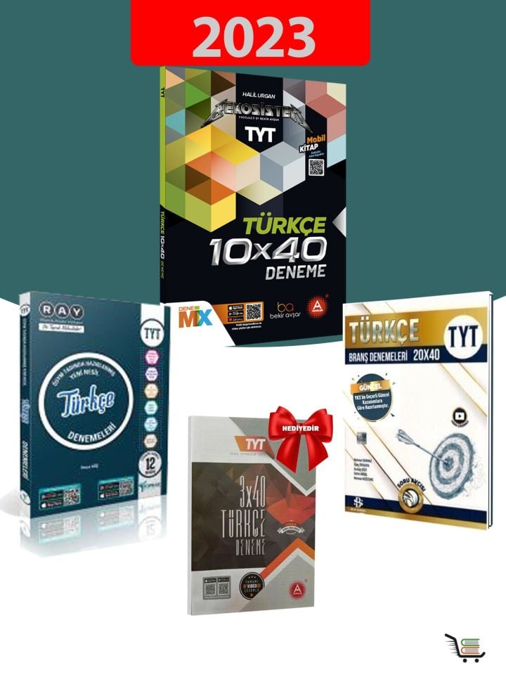 Bekosistem TYT Türkçe 10x40 Deneme + BilgiSarmal 20x40 Türkçe Deneme + Toprak 12'li Deneme + Hediyeli