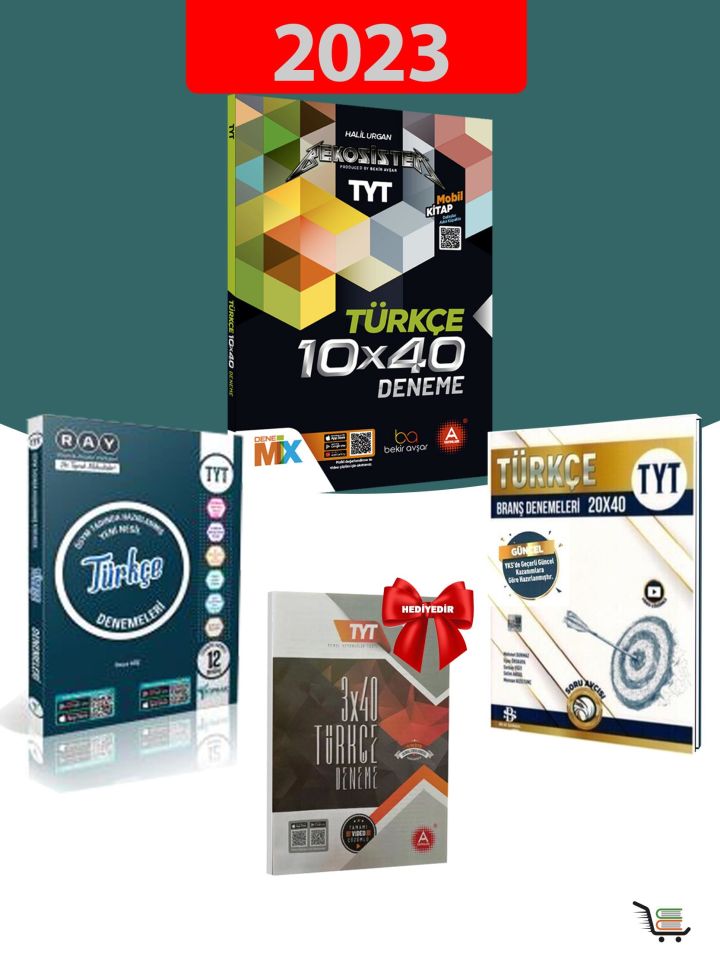 Bekosistem TYT Türkçe 10x40 Deneme + BilgiSarmal 20x40 Türkçe Deneme + Toprak 12'li Deneme + Hediyeli