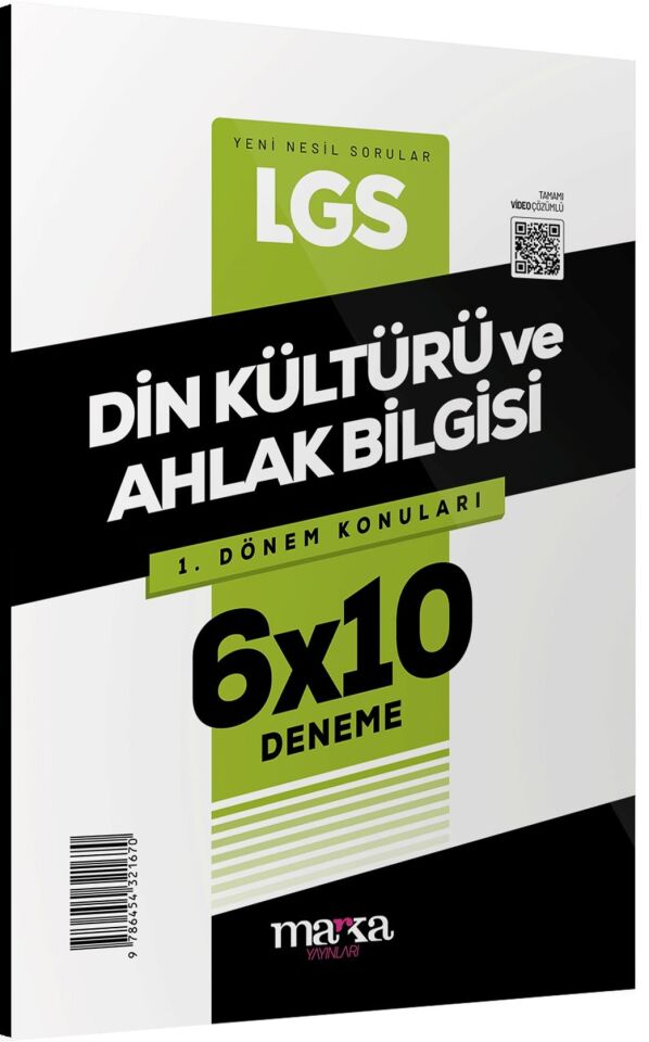 Marka LGS 1.Dönem Konuları Din Kültürü ve Ahlak Bilgisi 6 Deneme Marka Yayınları
