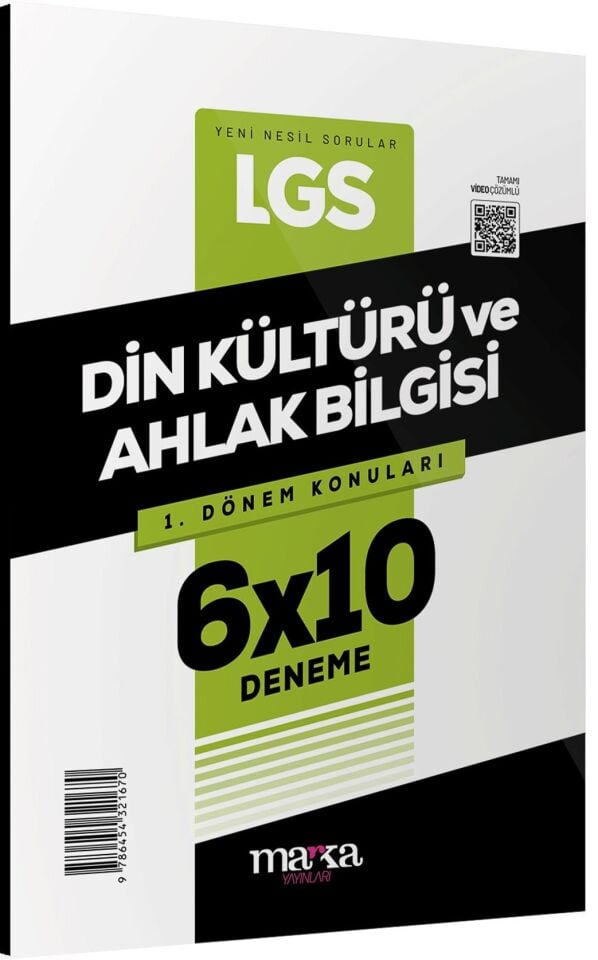 Marka LGS 1.Dönem Konuları Din Kültürü ve Ahlak Bilgisi 6 Deneme Marka Yayınları