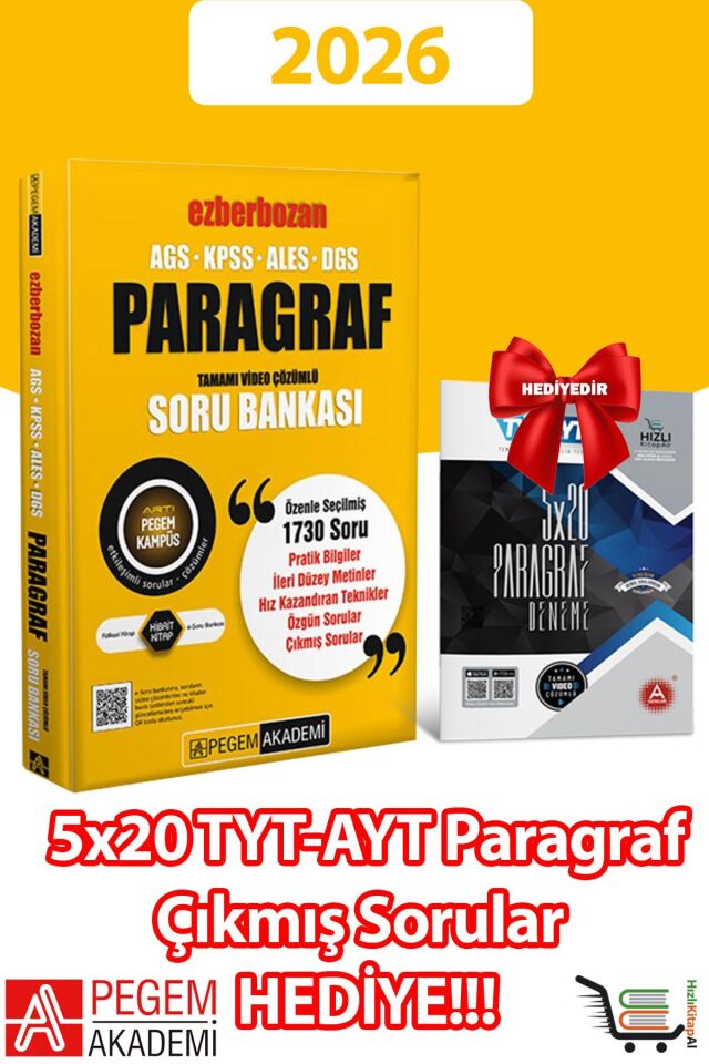 2026 AGS-KPSS-ALES-DGS Ezberbozan Paragraf Soru Bankası HEDİYELİ!