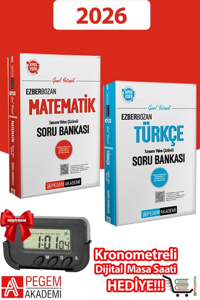2026 KPSS Genel Kültür Genel Yetenek Türkçe- Matematik Soru Bankası Seti Hediyeli!