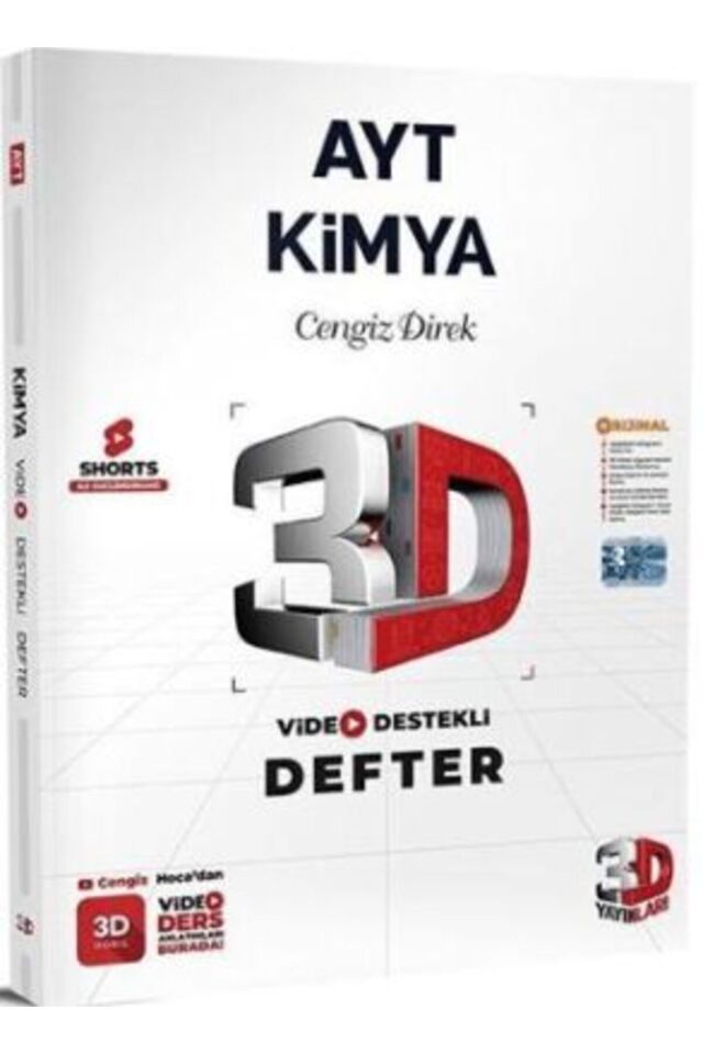 3D AYT Kimya Defter Video Destekli