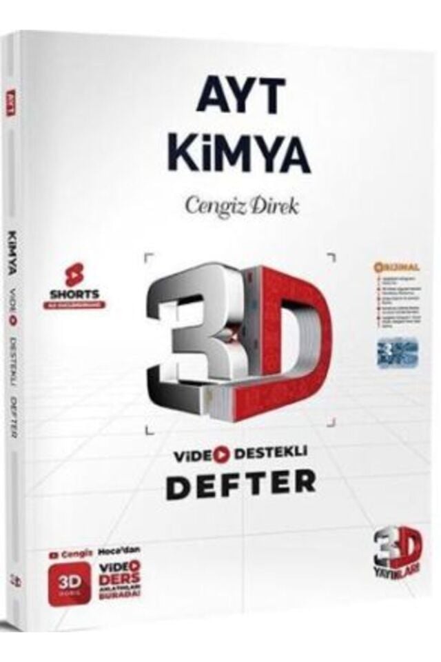 3D AYT Kimya Defter Video Destekli