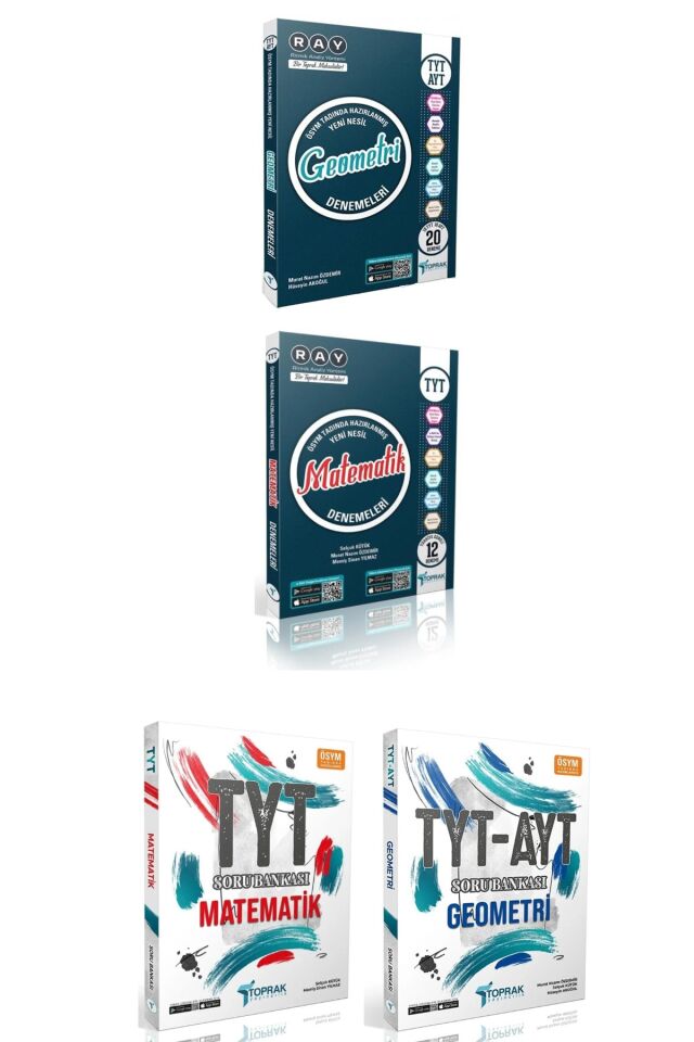 TOPRAK TYT MATEMATİK DENEME VE SORU BANKASI - TYT AYT GEOMETRİ DENEME VE SORU BANKASI