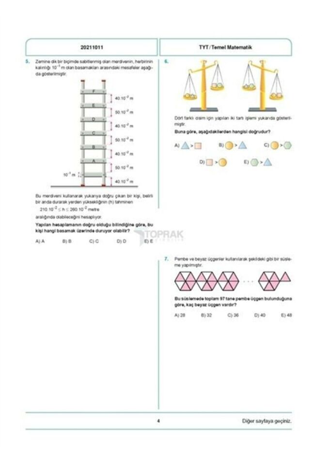 Toprak Tyt Matematik Deneme Kitabı (12'Li)