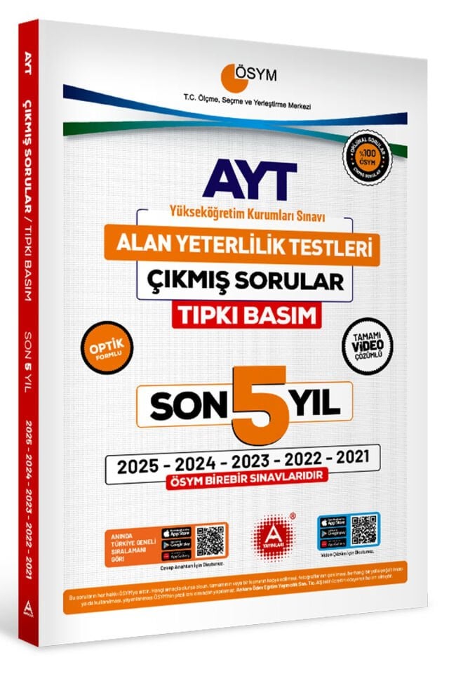 A Yayınları Son 5 Yıl AYT-TYT & MSÜ Çıkmış Sorular