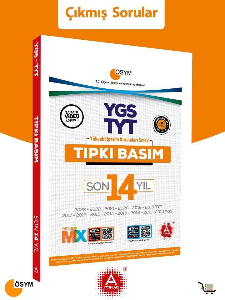 Son 14 Yıl YGS-TYT Tıpkı Basım Seti 2010-2023 Yılları Çıkmış Sorular