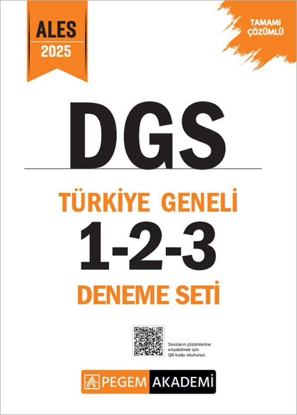 Pegem 2025 DGS Türkiye Geneli 1-2-3 (3'lü Deneme Seti)