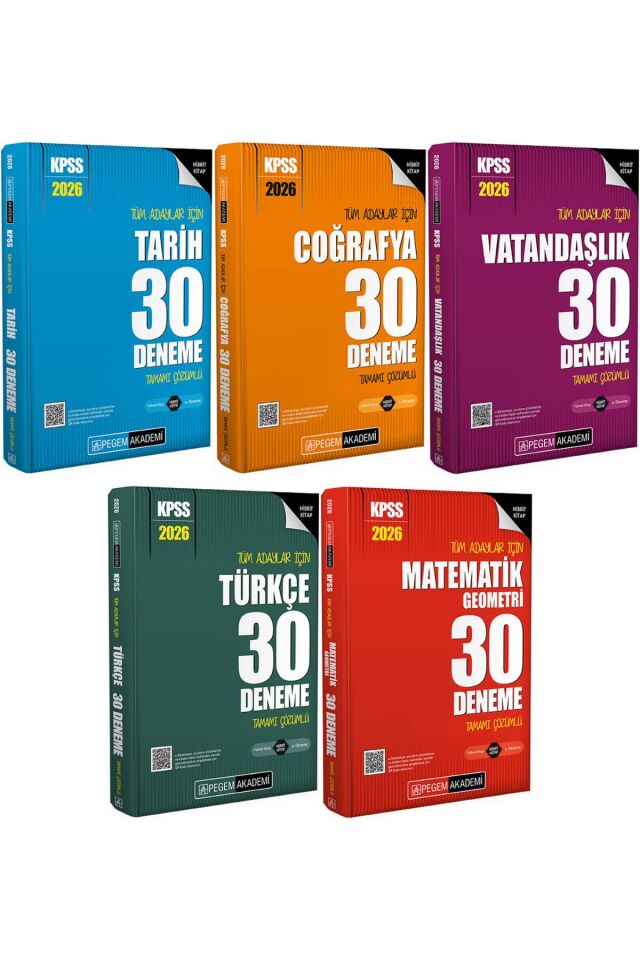 Pegem 2026 Kpss Genel Yetenek Genel Kültür 150 Deneme 5 Li Set Pegem Akademi Yayınları