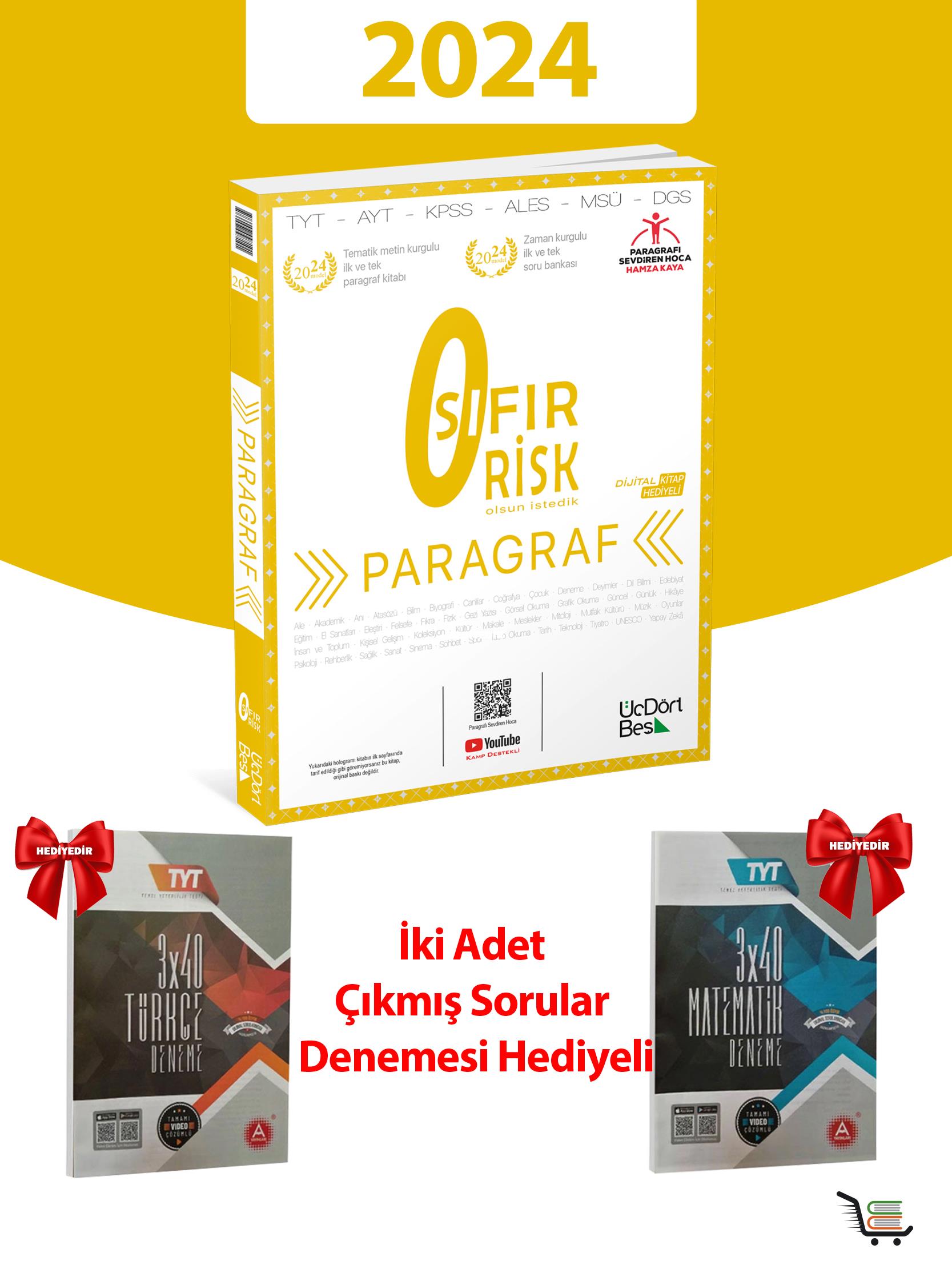 345 - 2024 Model Paragraf Sıfır Risk 2 Adet Deneme Hediyeli!