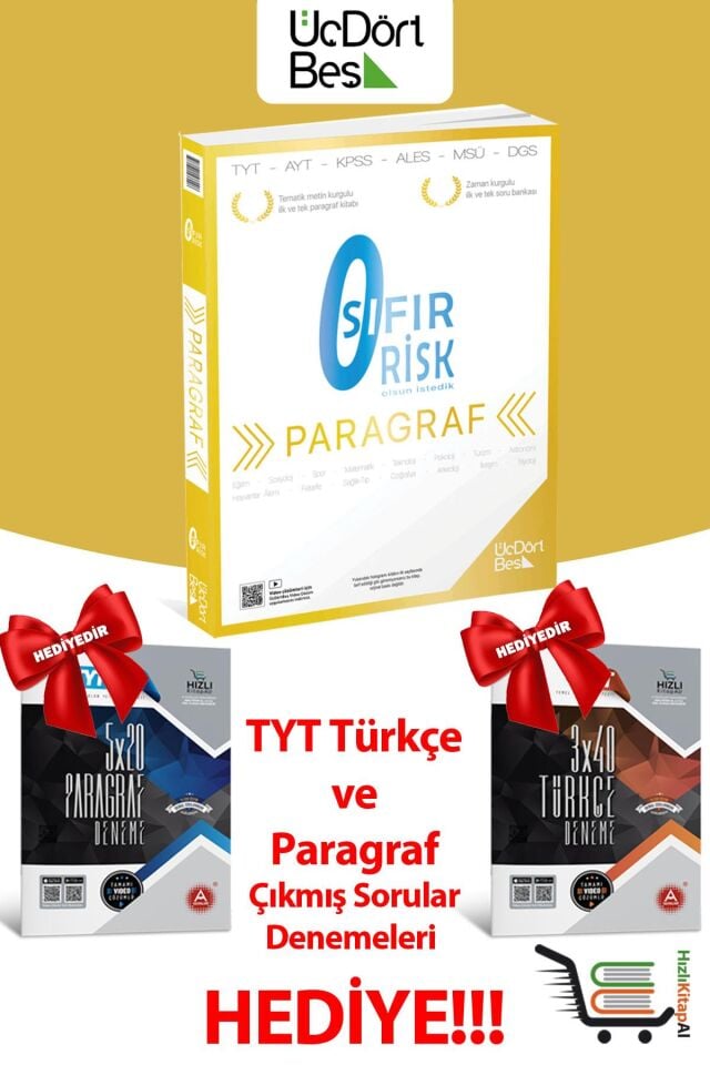 345 Paragraf Sıfır Risk Soru Bankası + 2 Hediye Çıkmış Deneme